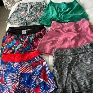 Lot of 6 shorts/skorts